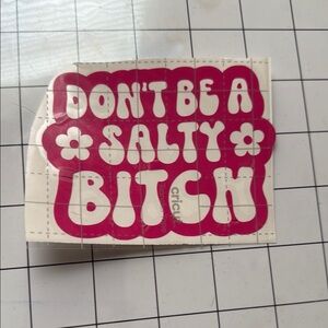 Cricut Magenta Sticker with Bold Text